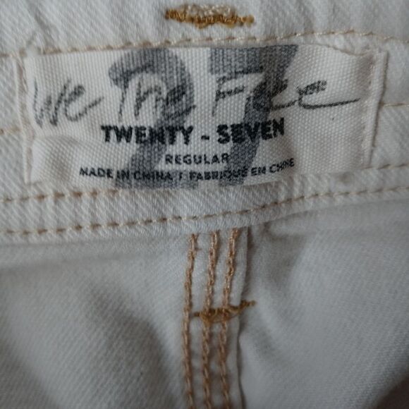 Free People ivory jean skirt size 27 - Picture 4 of 6